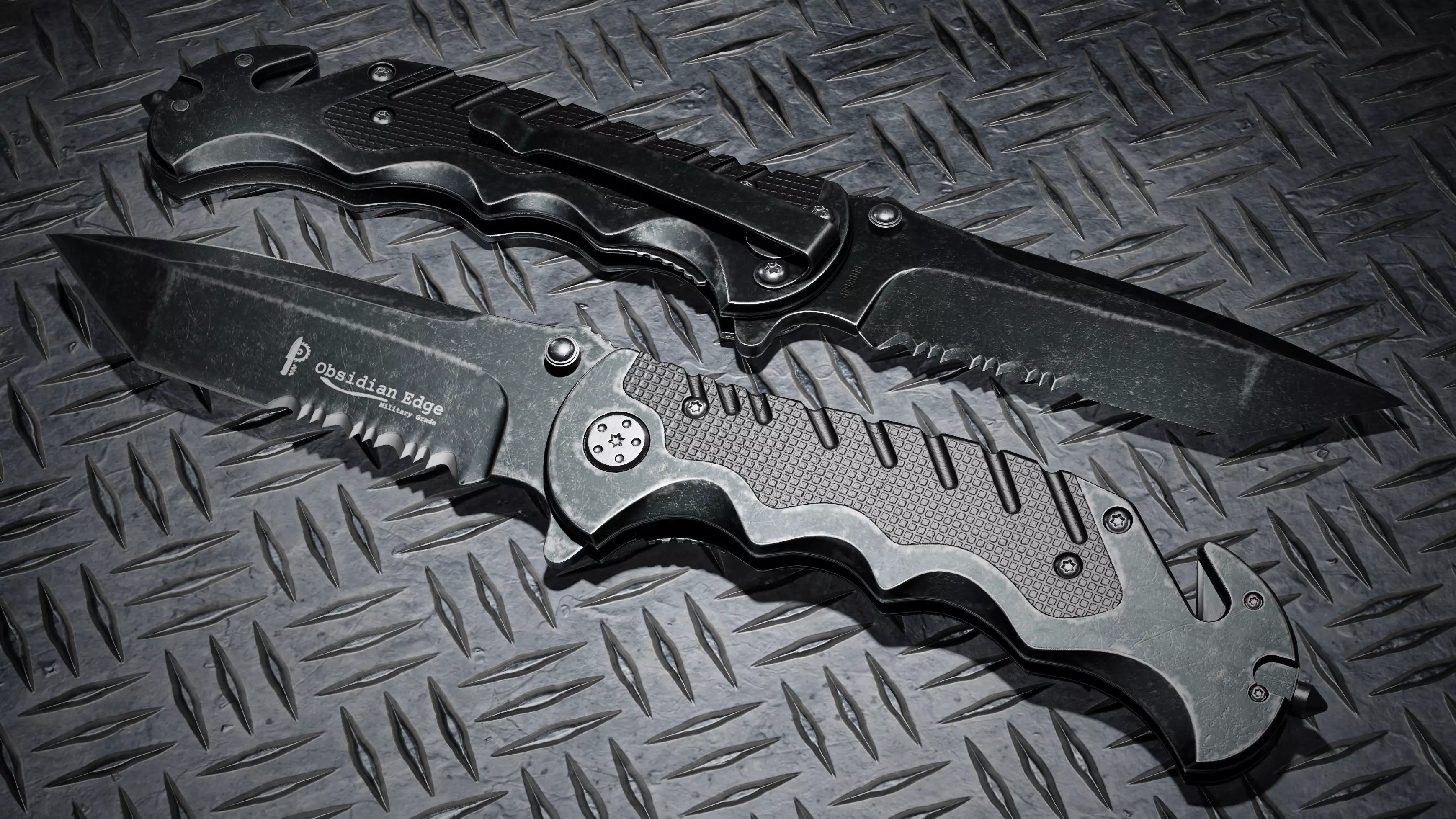 Border Guard Edge Knife Low-poly 3D model_1