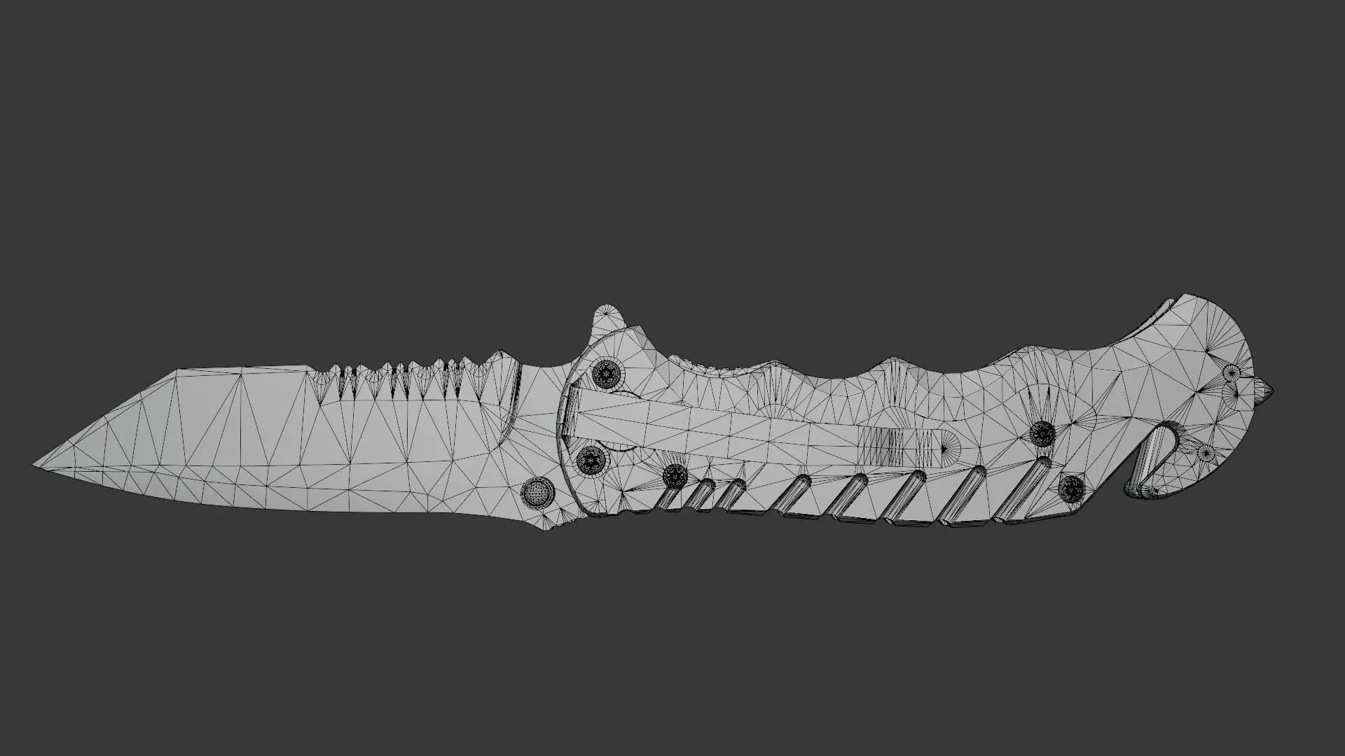 Border Guard Edge Knife Low-poly 3D model_3