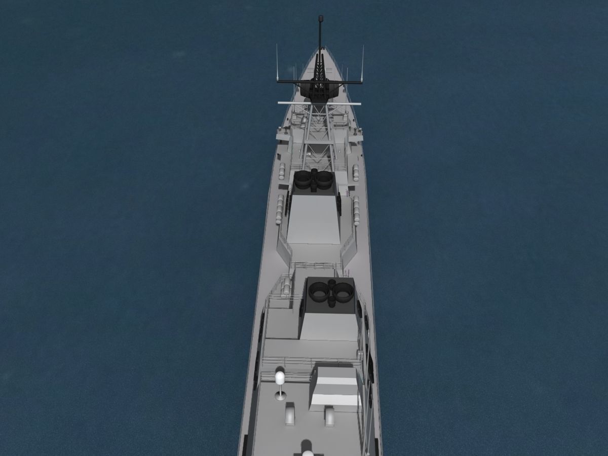 Takanami Class Destroyer Onami 3D model_13