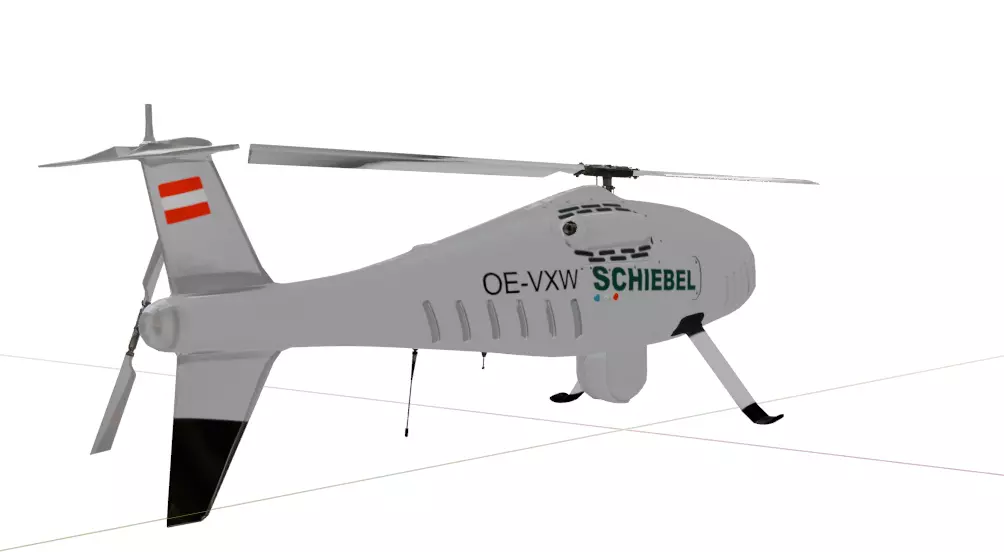 Schiebel Camcopter S-100 The GHOSTCOPTER Low-poly 3D model_8