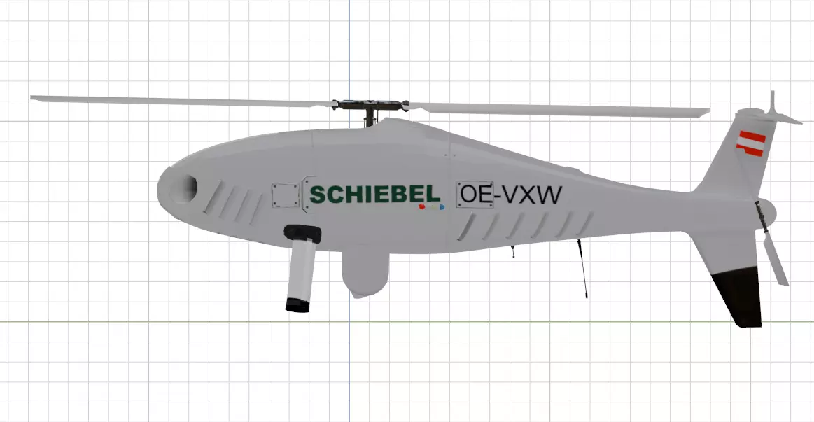 Schiebel Camcopter S-100 The GHOSTCOPTER Low-poly 3D model_33