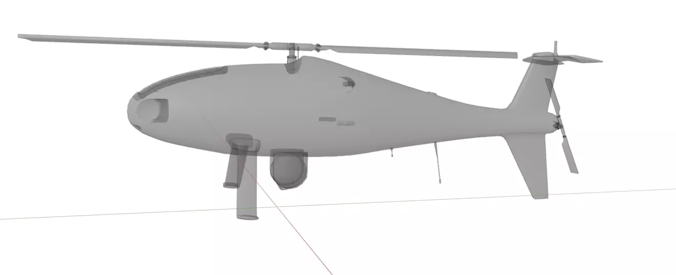 Schiebel Camcopter S-100 The GHOSTCOPTER Low-poly 3D model_32