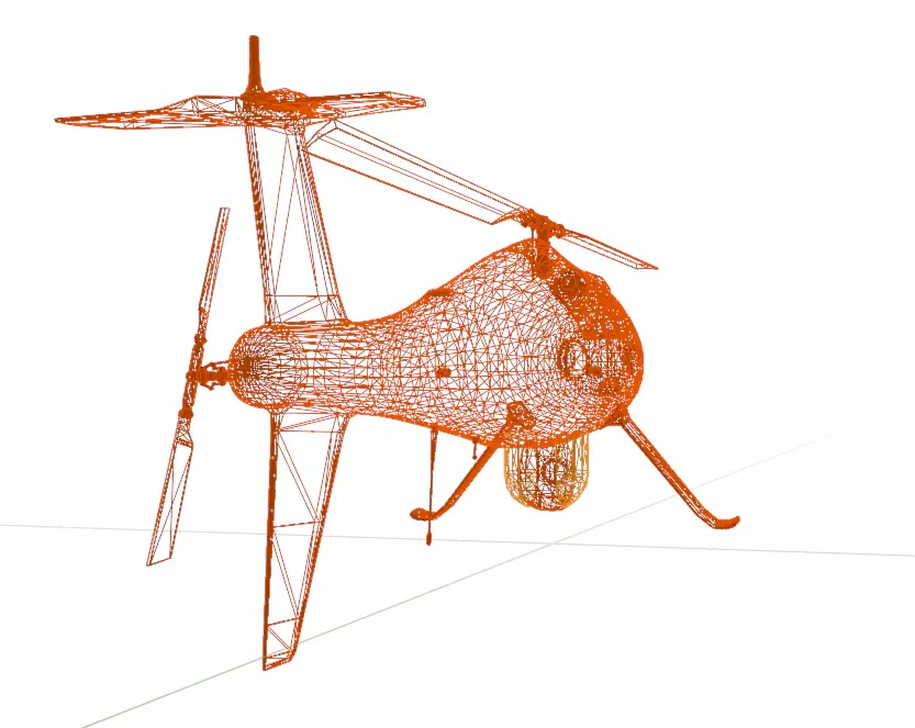 Schiebel Camcopter S-100 The GHOSTCOPTER Low-poly 3D model_22