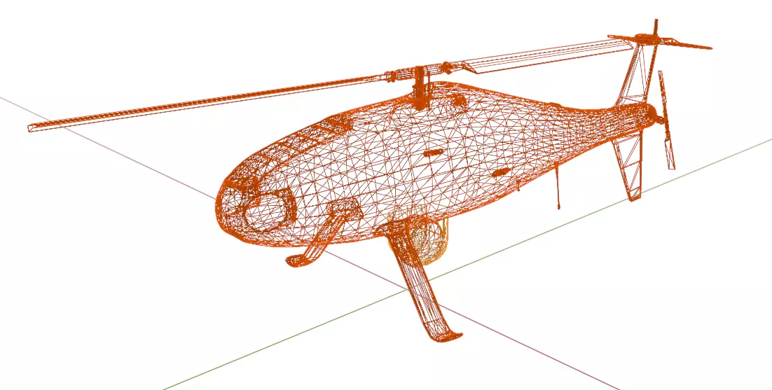 Schiebel Camcopter S-100 The GHOSTCOPTER Low-poly 3D model_20