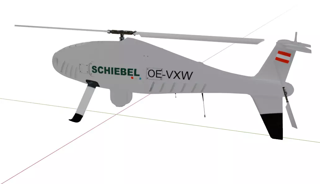 Schiebel Camcopter S-100 The GHOSTCOPTER Low-poly 3D model_9