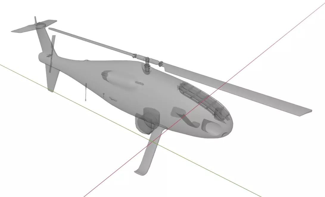 Schiebel Camcopter S-100 The GHOSTCOPTER Low-poly 3D model_30