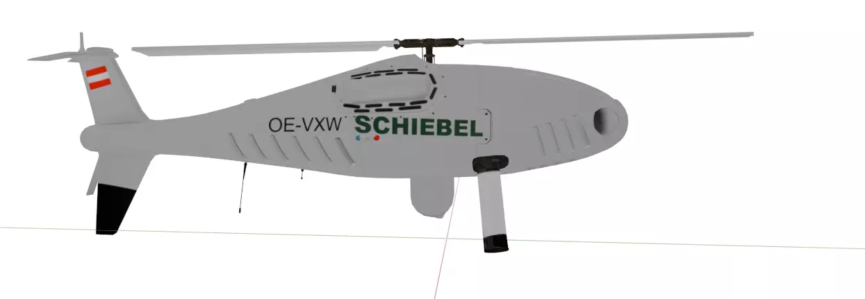 Schiebel Camcopter S-100 The GHOSTCOPTER Low-poly 3D model_11