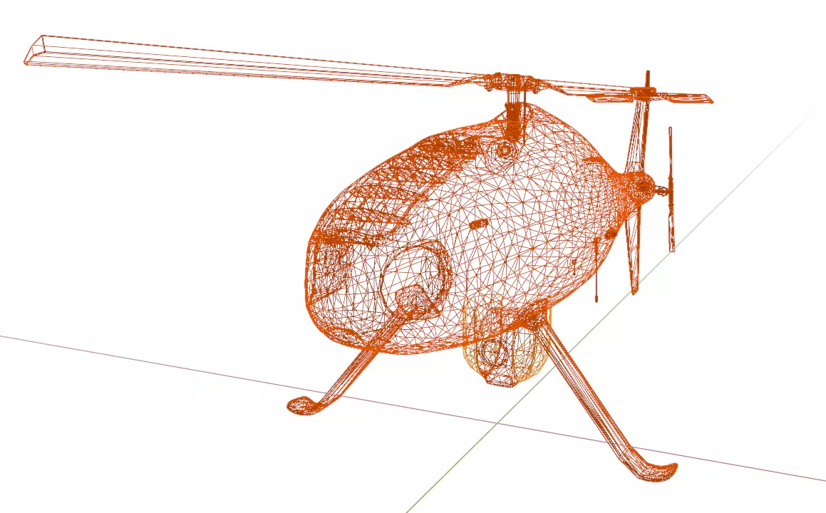 Schiebel Camcopter S-100 The GHOSTCOPTER Low-poly 3D model_24