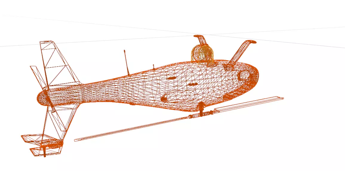 Schiebel Camcopter S-100 The GHOSTCOPTER Low-poly 3D model_26
