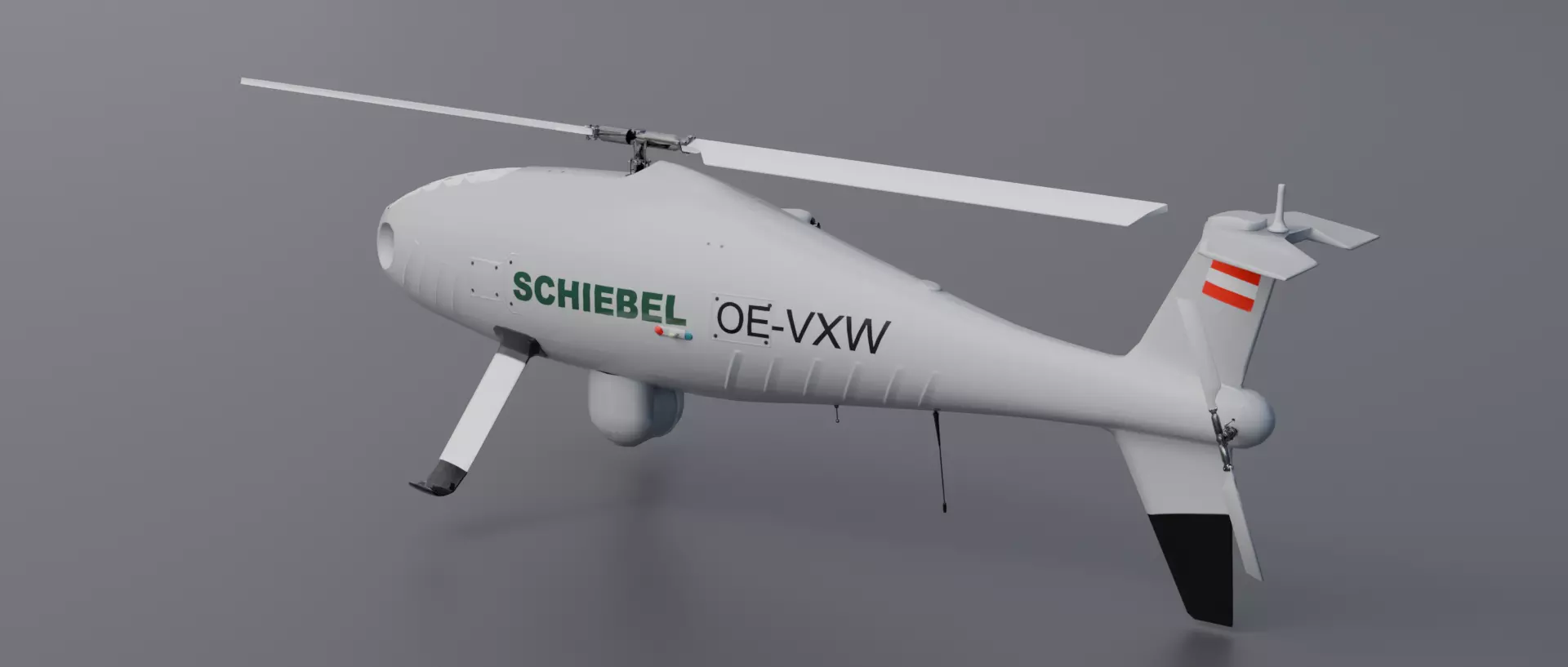 Schiebel Camcopter S-100 The GHOSTCOPTER Low-poly 3D model_1