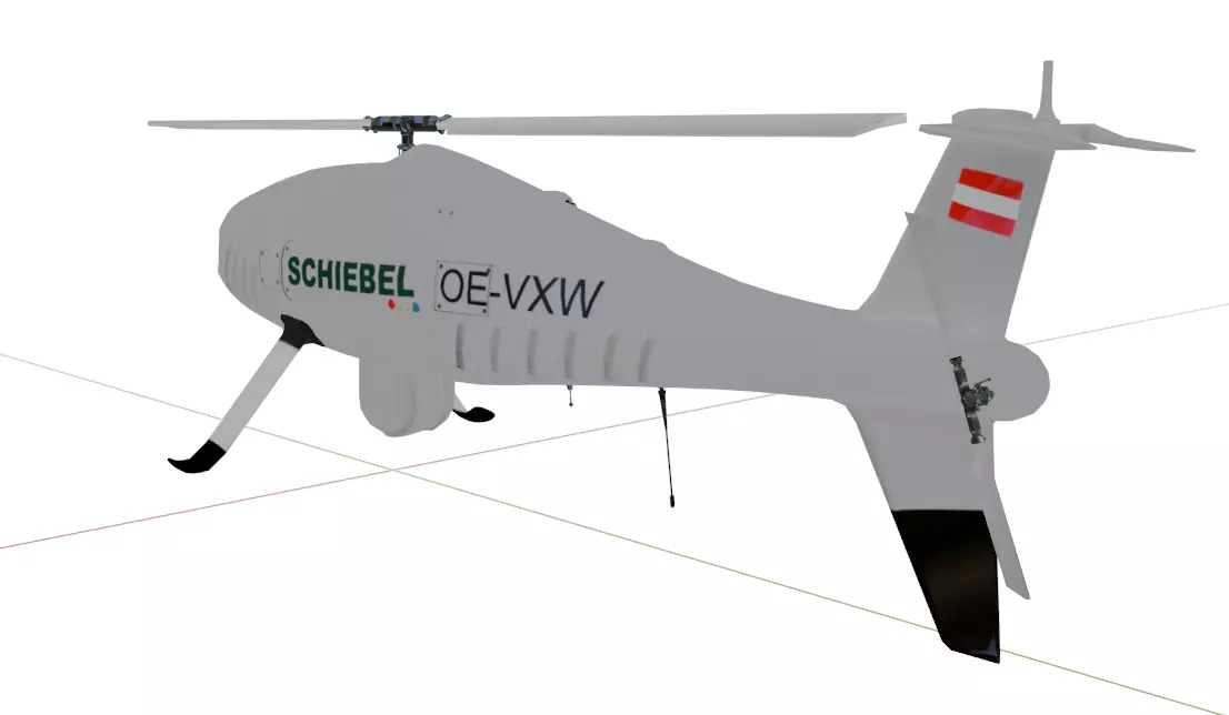 Schiebel Camcopter S-100 The GHOSTCOPTER Low-poly 3D model_13