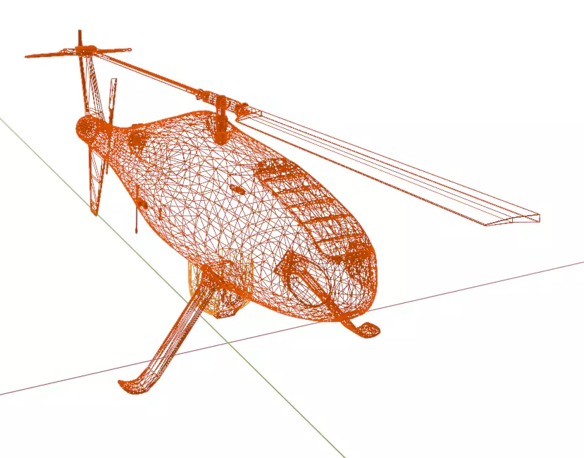 Schiebel Camcopter S-100 The GHOSTCOPTER Low-poly 3D model_28