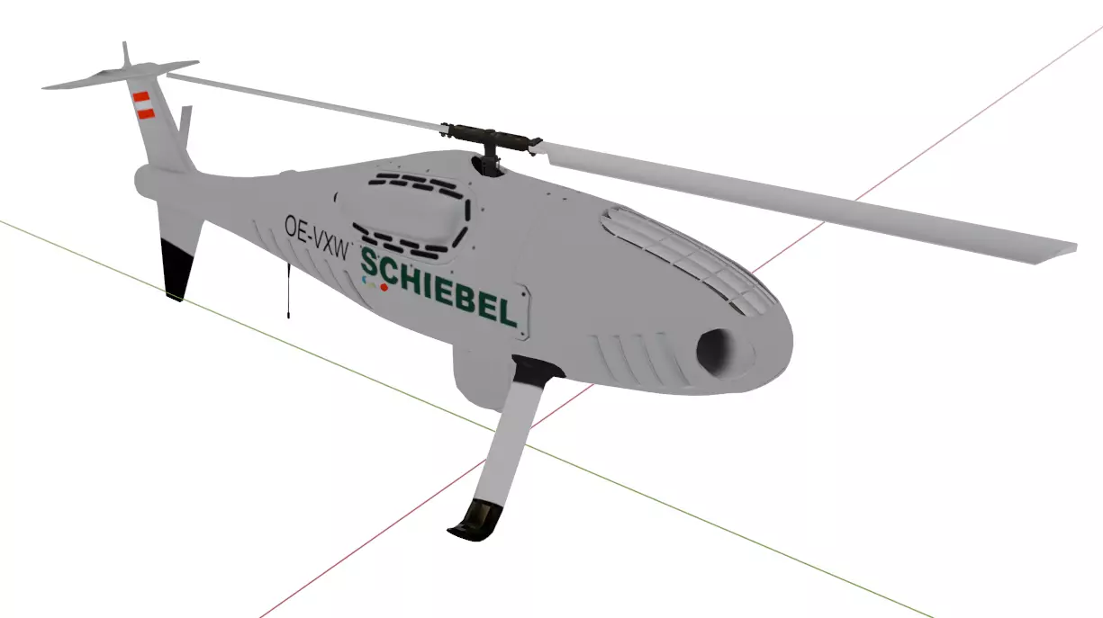 Schiebel Camcopter S-100 The GHOSTCOPTER Low-poly 3D model_7