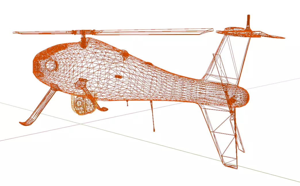 Schiebel Camcopter S-100 The GHOSTCOPTER Low-poly 3D model_23