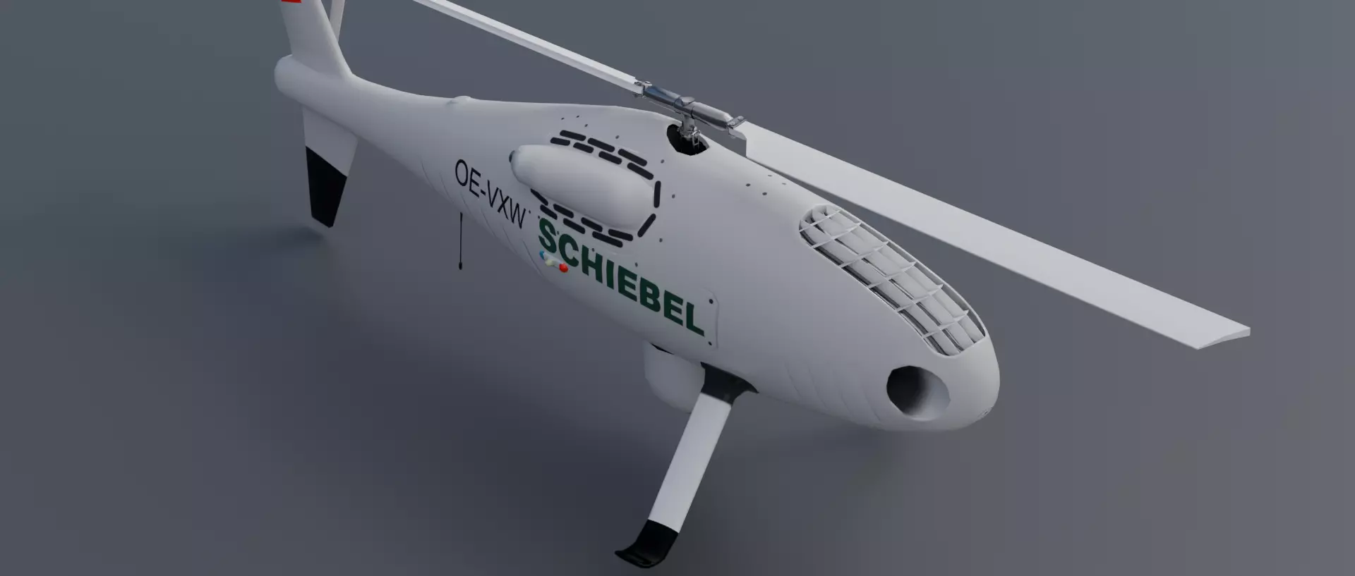 Schiebel Camcopter S-100 The GHOSTCOPTER Low-poly 3D model_3