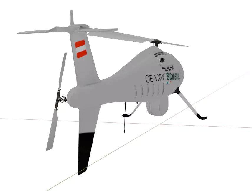 Schiebel Camcopter S-100 The GHOSTCOPTER Low-poly 3D model_12