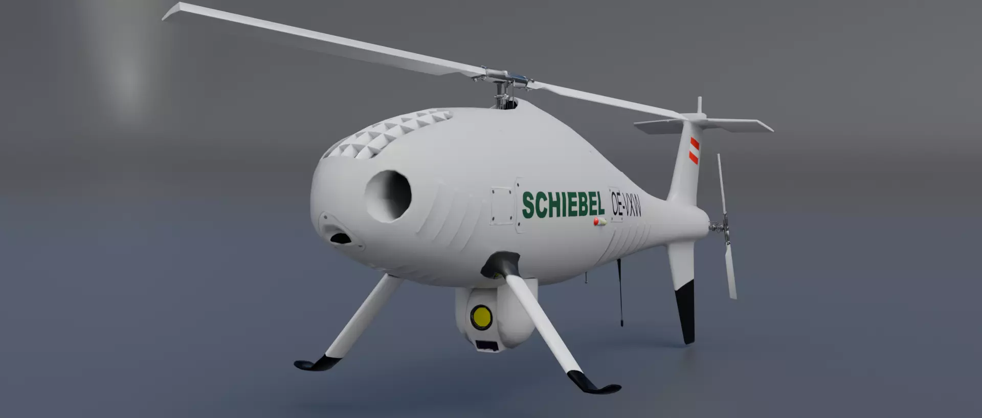 Schiebel Camcopter S-100 The GHOSTCOPTER Low-poly 3D model_2