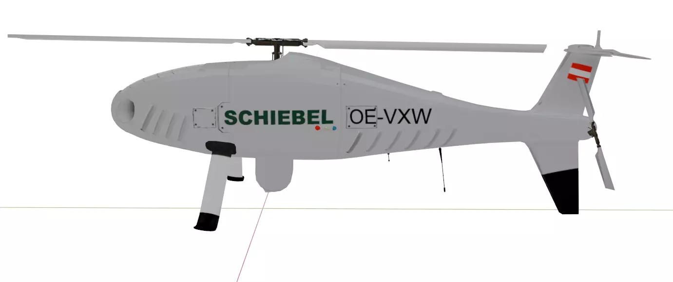 Schiebel Camcopter S-100 The GHOSTCOPTER Low-poly 3D model_14