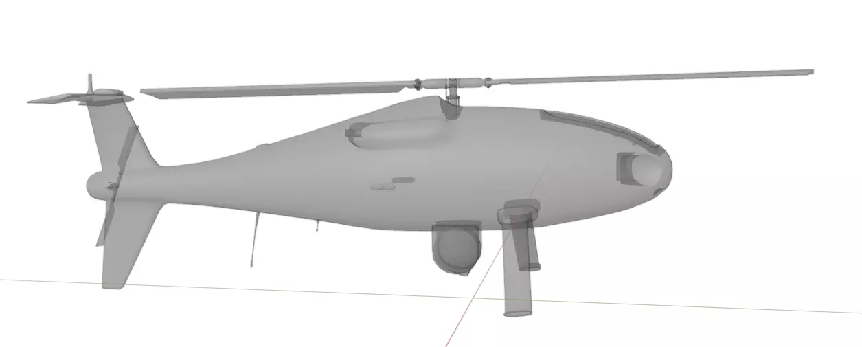 Schiebel Camcopter S-100 The GHOSTCOPTER Low-poly 3D model_31