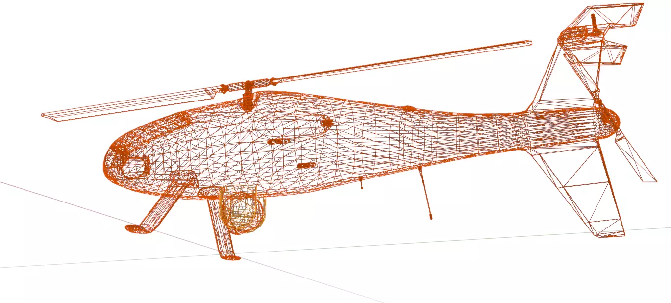 Schiebel Camcopter S-100 The GHOSTCOPTER Low-poly 3D model_21