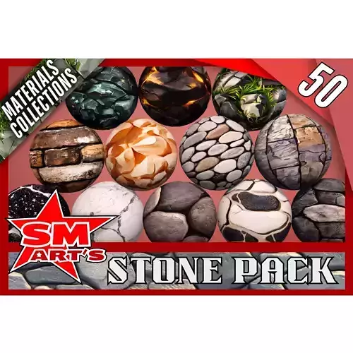 Stone Texture Pack - 50 High-Quality Stylized Materials