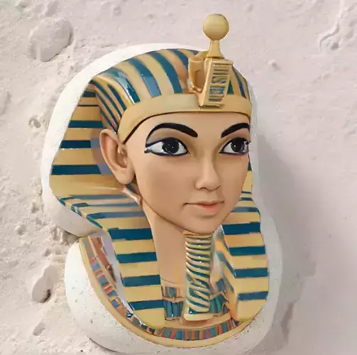 Egyptian Pharaoh Head Bust 3D Model - STL Printable