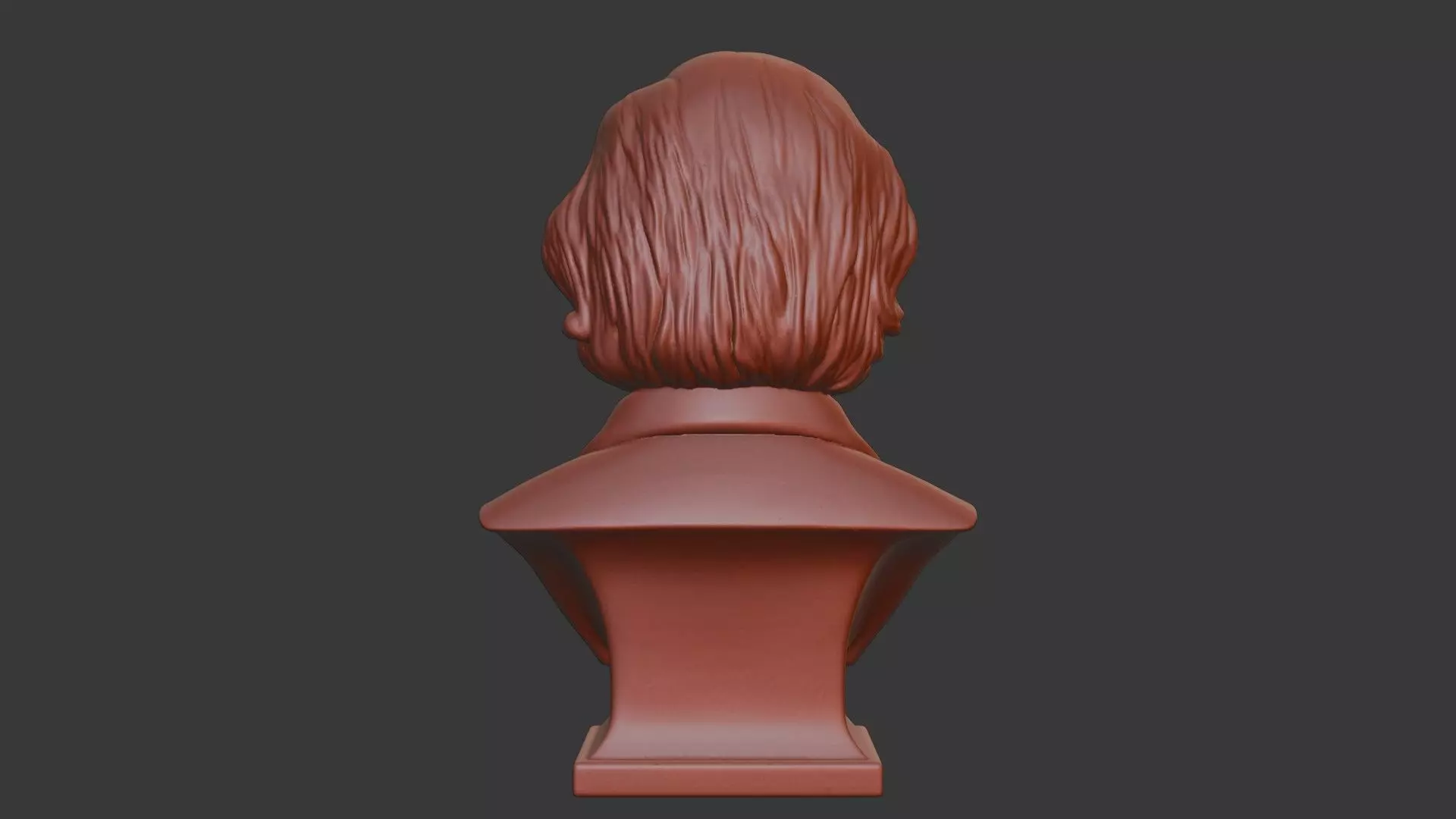 Albert Einstein Head Bust 3D Model - STL Printable Genius 3D print model_5
