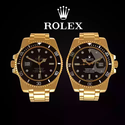 Luxury Gold Rolex Watch  High Poly 3D Model