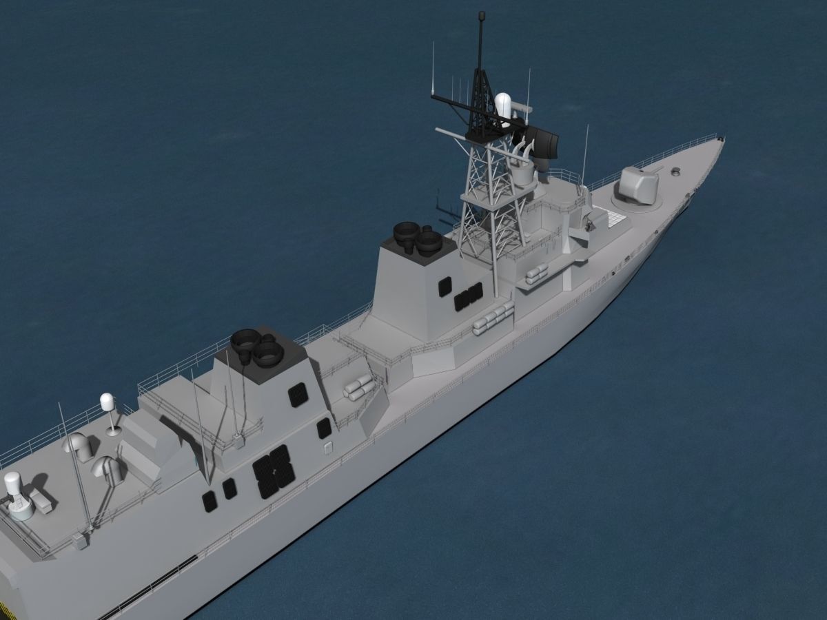 Takanami Class Destroyer Makinami 3D model_4