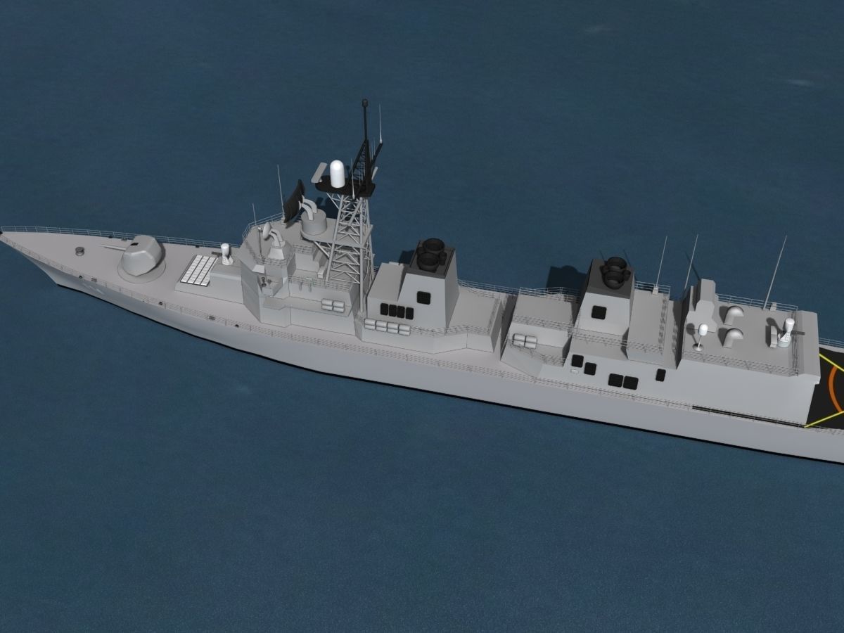Takanami Class Destroyer Makinami 3D model_8