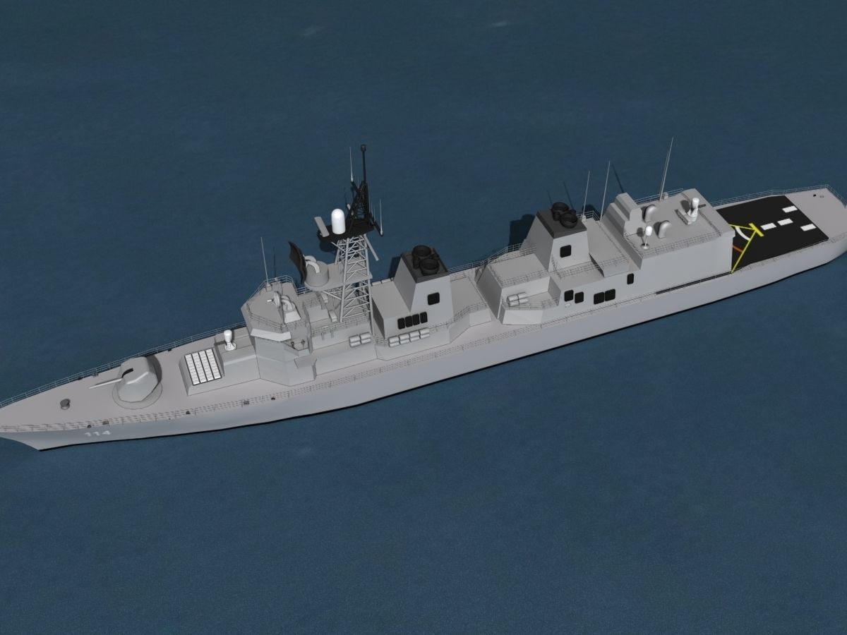 Takanami Class Destroyer Makinami 3D model_7