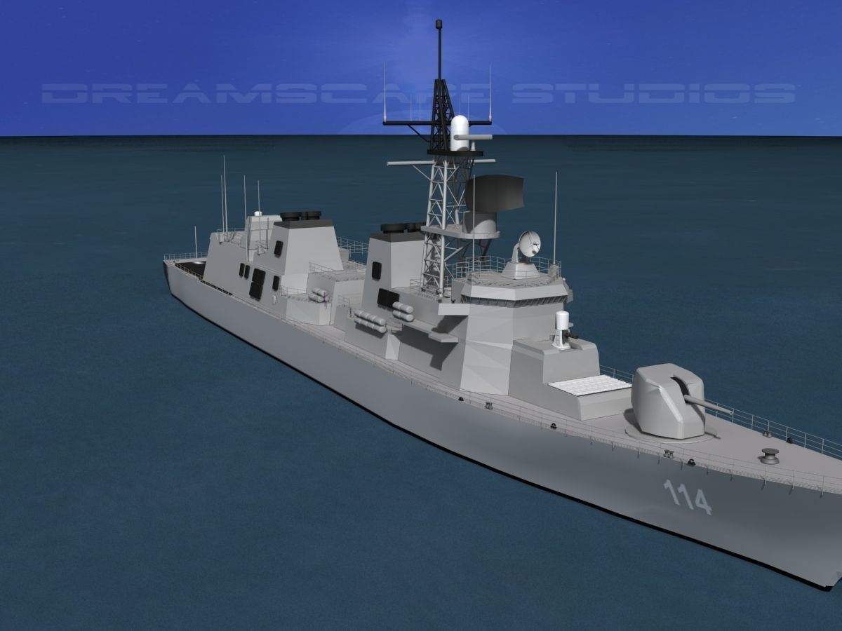 Takanami Class Destroyer Makinami 3D model_1