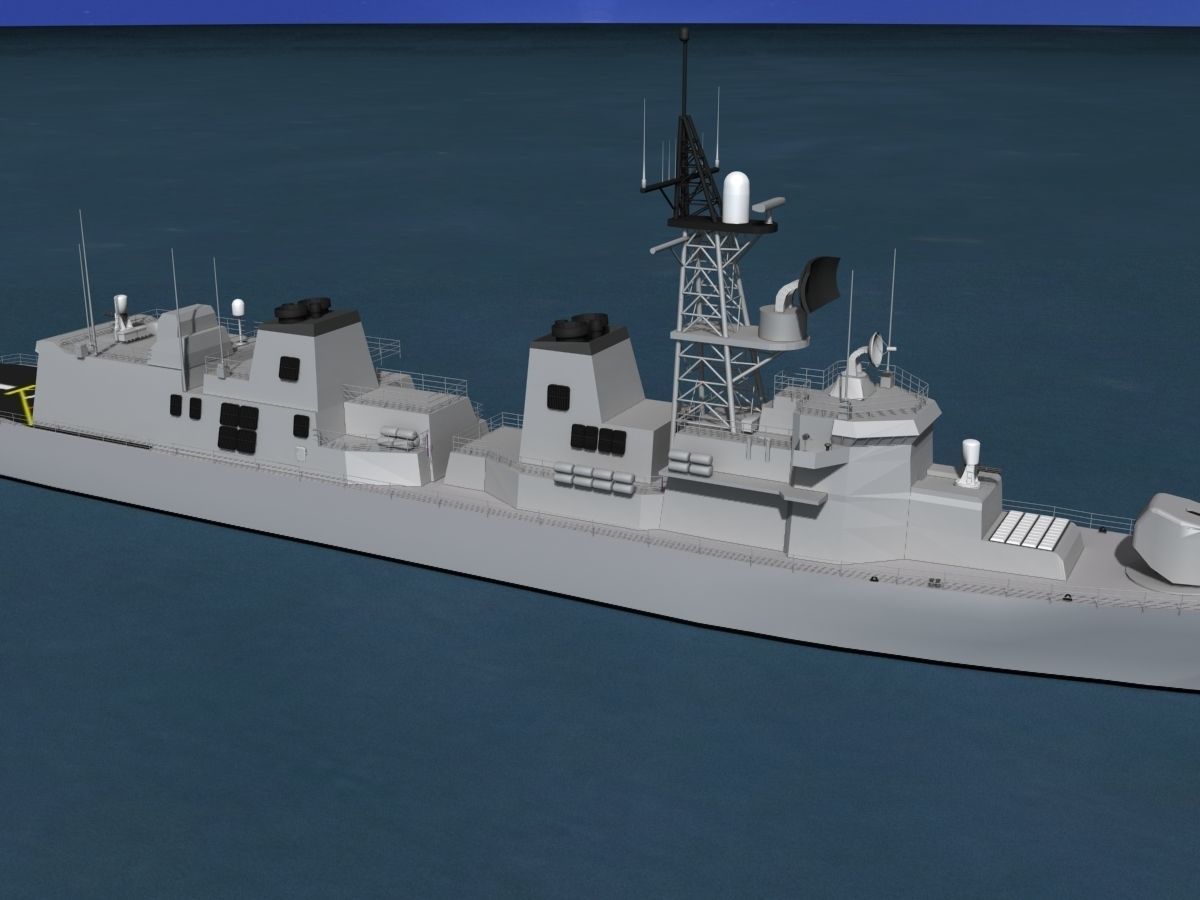 Takanami Class Destroyer Makinami 3D model_3