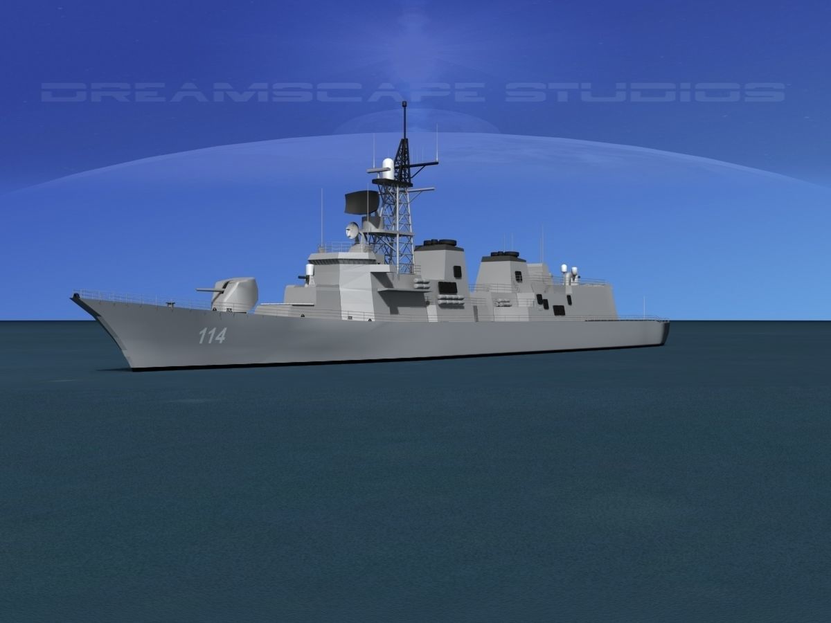 Takanami Class Destroyer Makinami 3D model_12