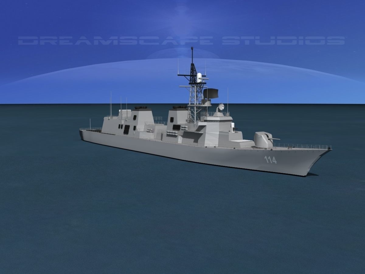 Takanami Class Destroyer Makinami 3D model_10