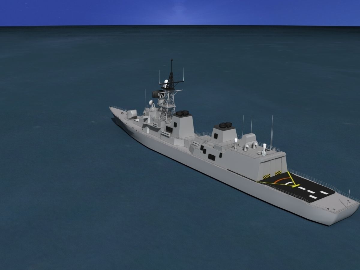 Takanami Class Destroyer Makinami 3D model_9