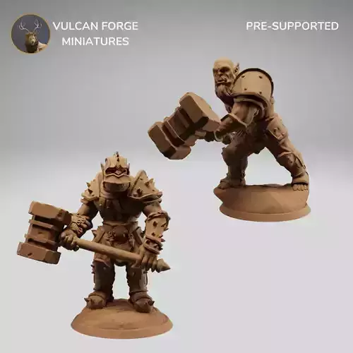 Orc Warrior with Hammer supported
