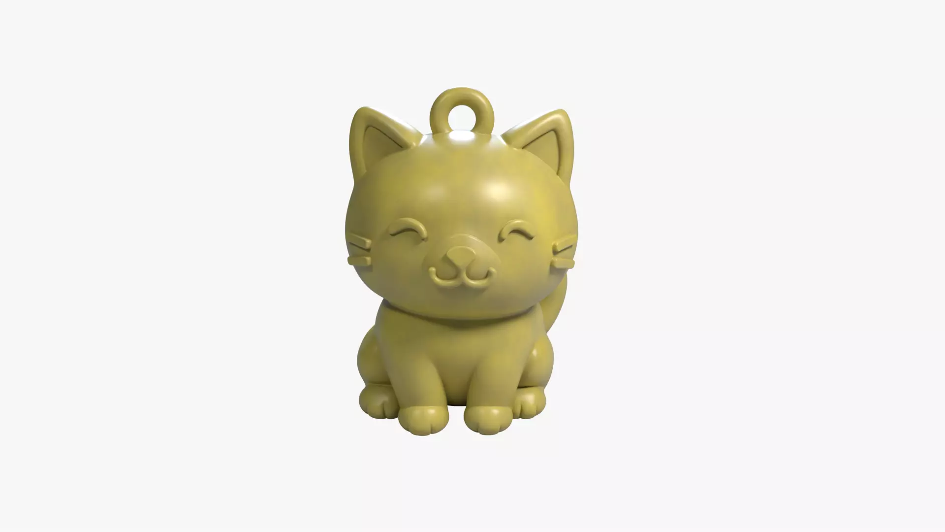 Cute Cat Keychain Charm 3D Printable STL Model 3D print model