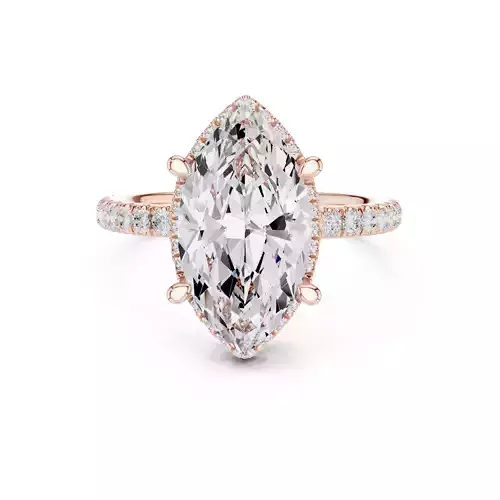 15x8mm Marquise Cut Diamond Engagement Ring 3DM STL Video 3D print model