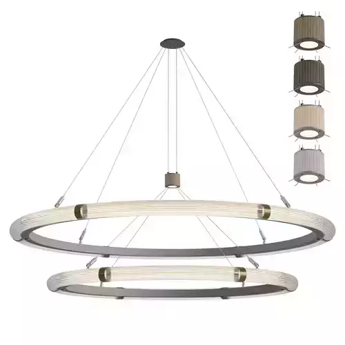 JAdams and Co -Strata Circular Two-Tier Pendant Light - 3D model