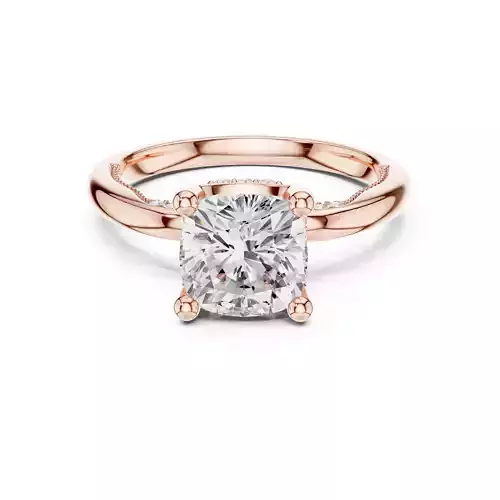 Milgrain Design Cushion Cut Vintage Wedding Ring 3DM STL Video