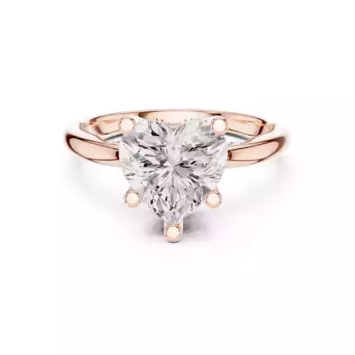 Heart Cut Diamond Engagement Wedding Ring 3DM STL Video