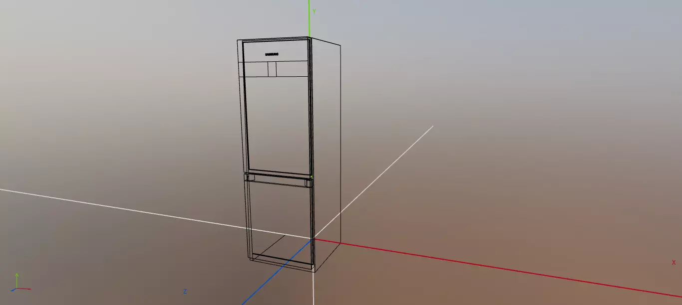 Samsung refrigerator Free 3D model_2