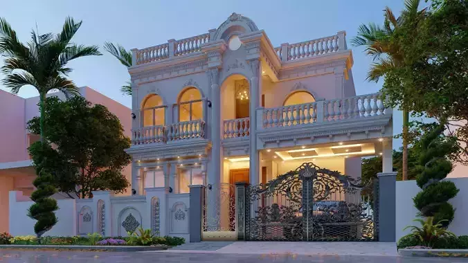 Villa Front elevation House