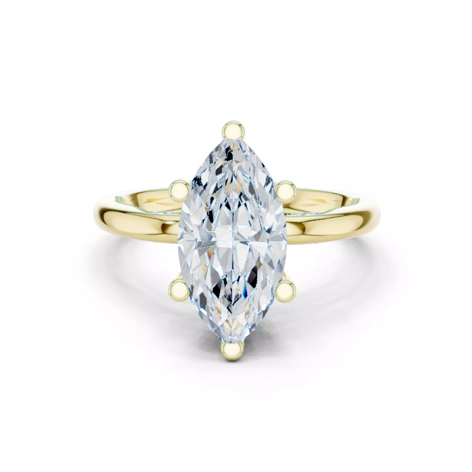 14x7mm Marquise Diamond Milgrain Design Ring 3DM STL Video 3D print model_13