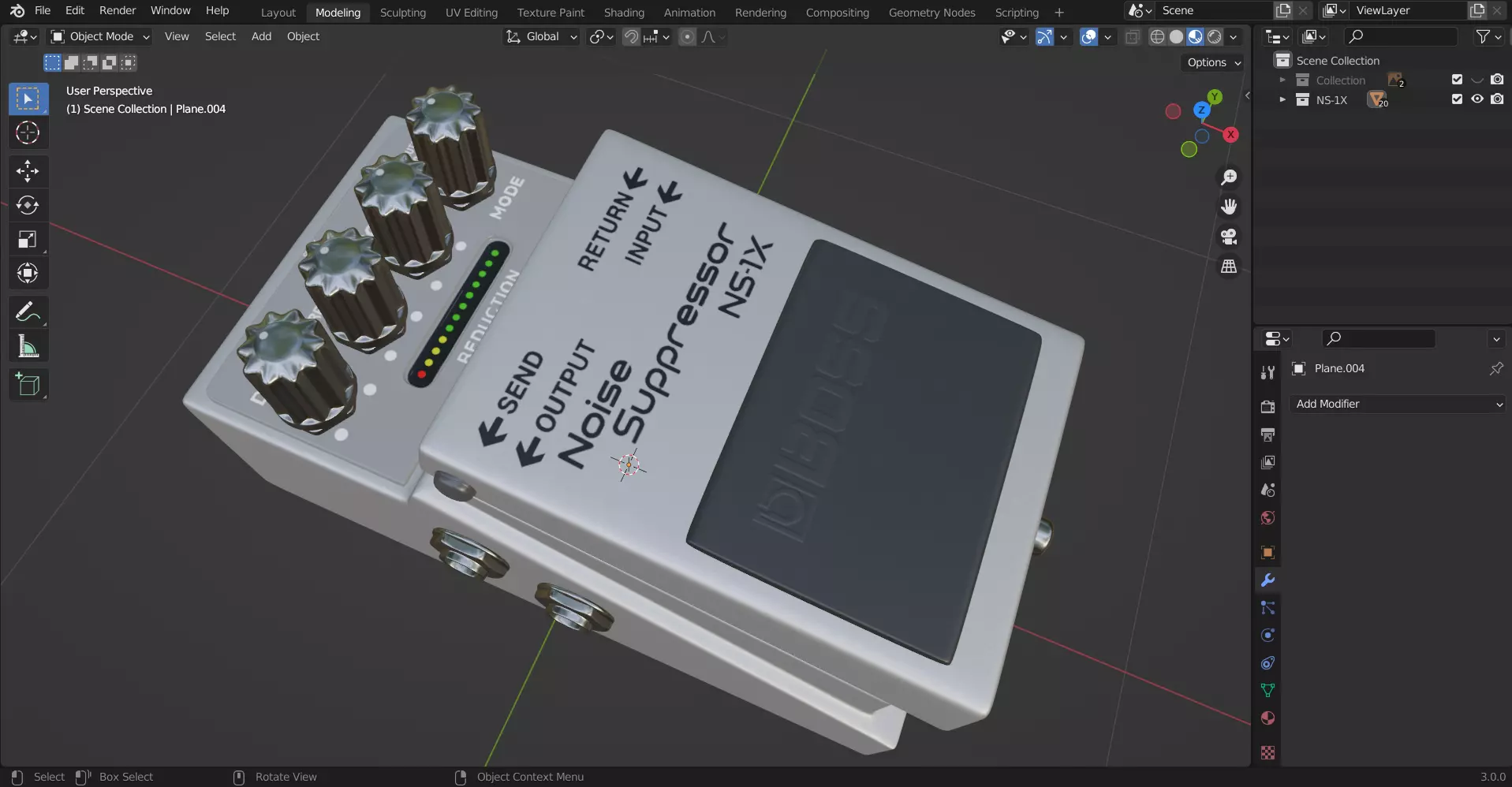 BOSS - effects pedals NS-1X 3D model_9
