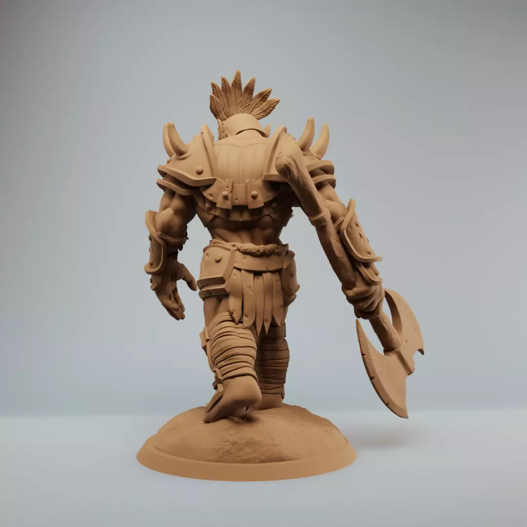 Orc Warchief Orc with greataxe Bundle 3D print model_6
