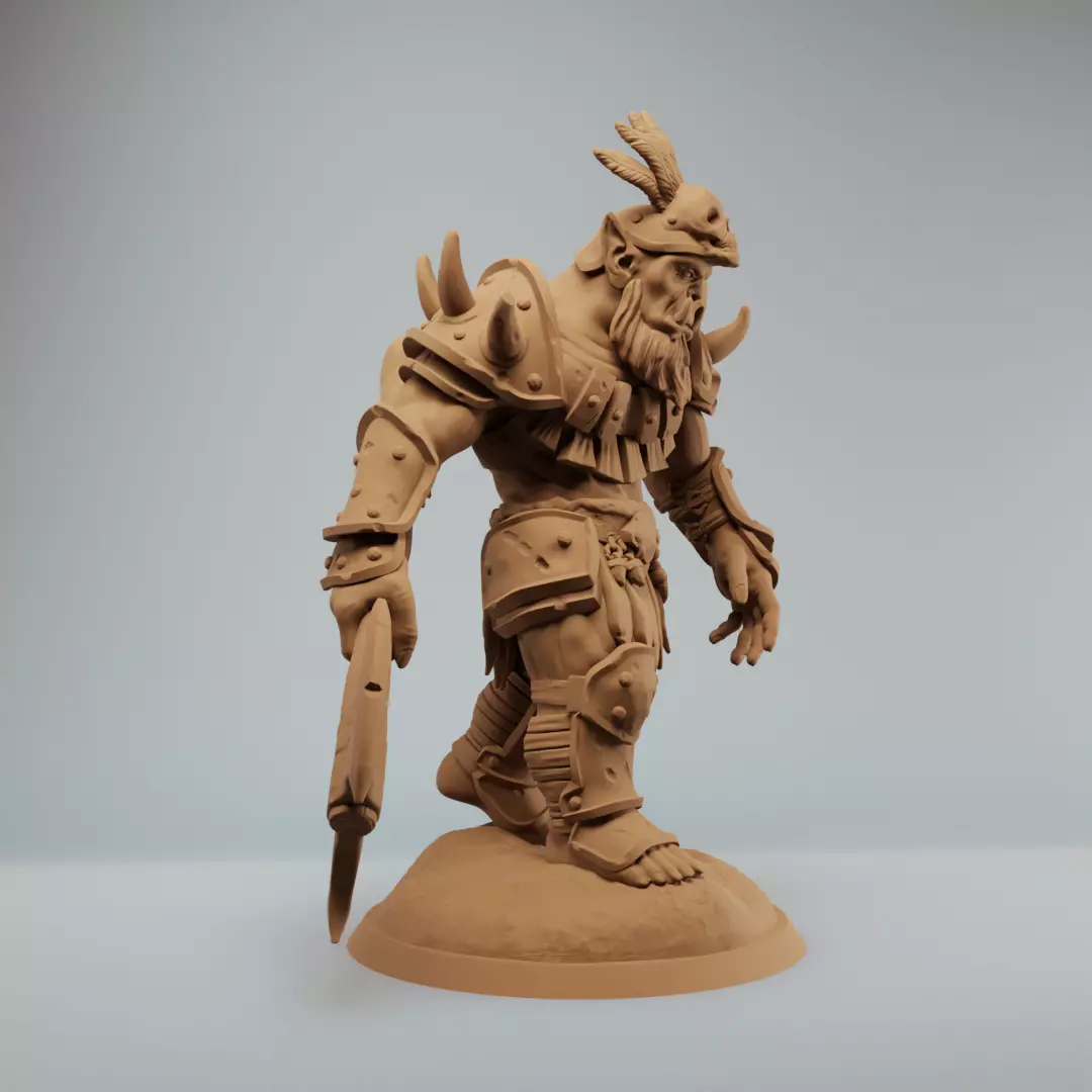 Orc Warchief Orc with greataxe Bundle 3D print model_5
