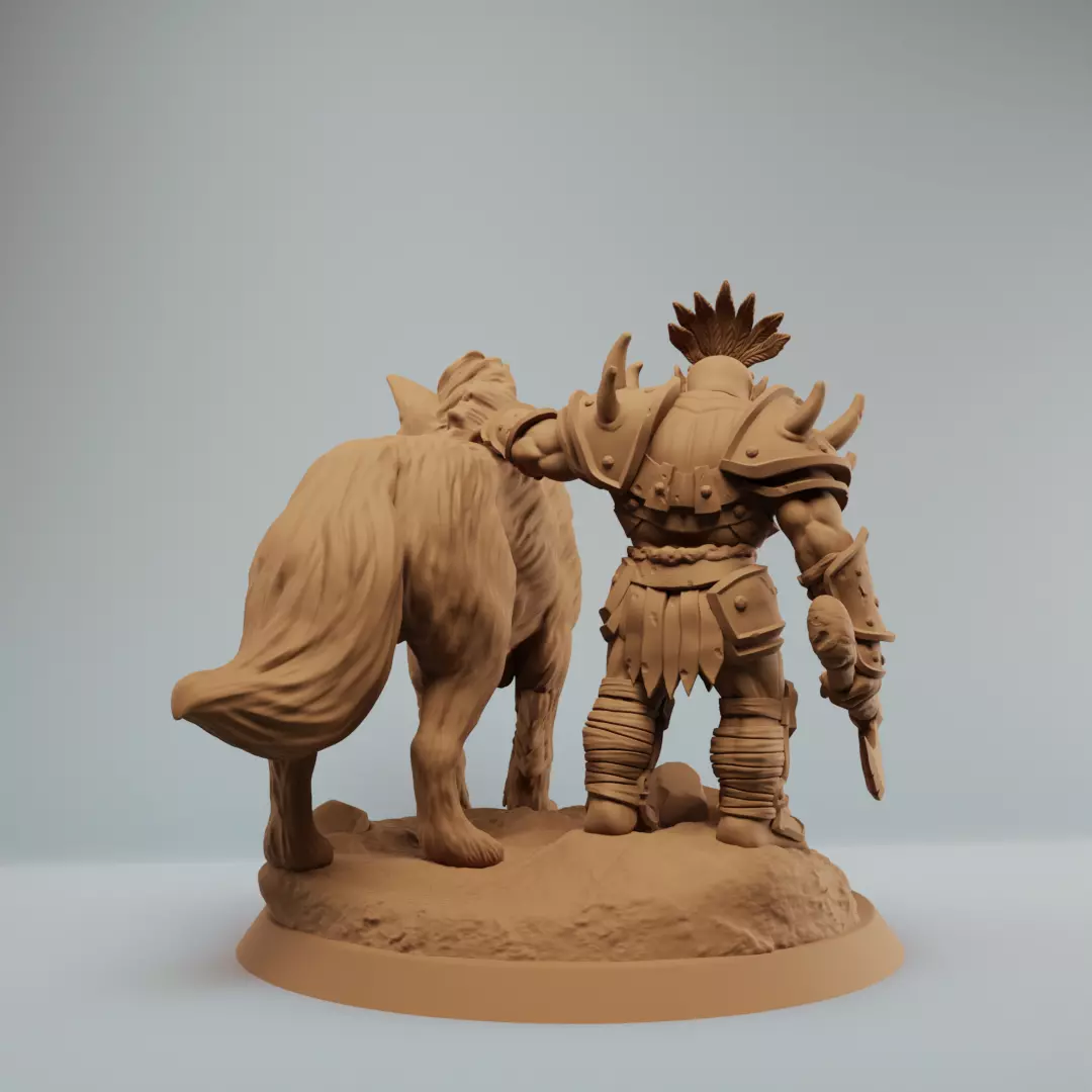 Orc Warchief Orc with greataxe Bundle 3D print model_3