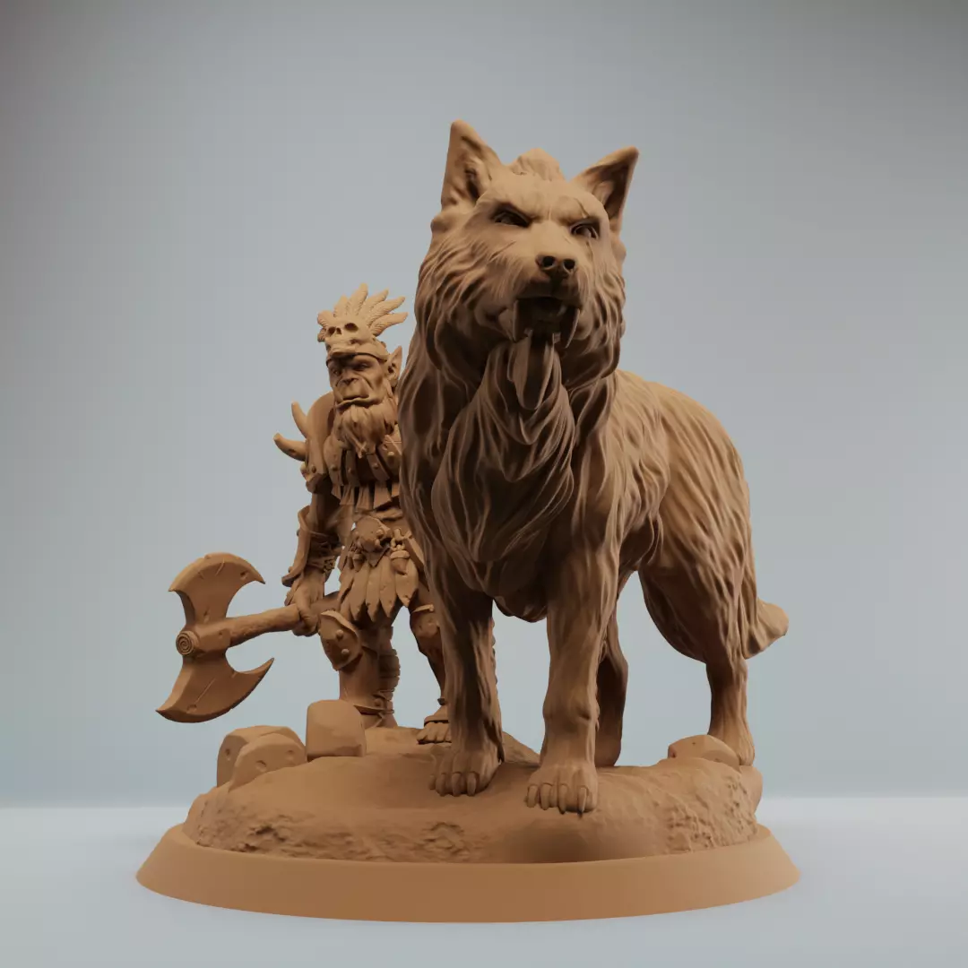 Orc Warchief Orc with greataxe Bundle 3D print model_2